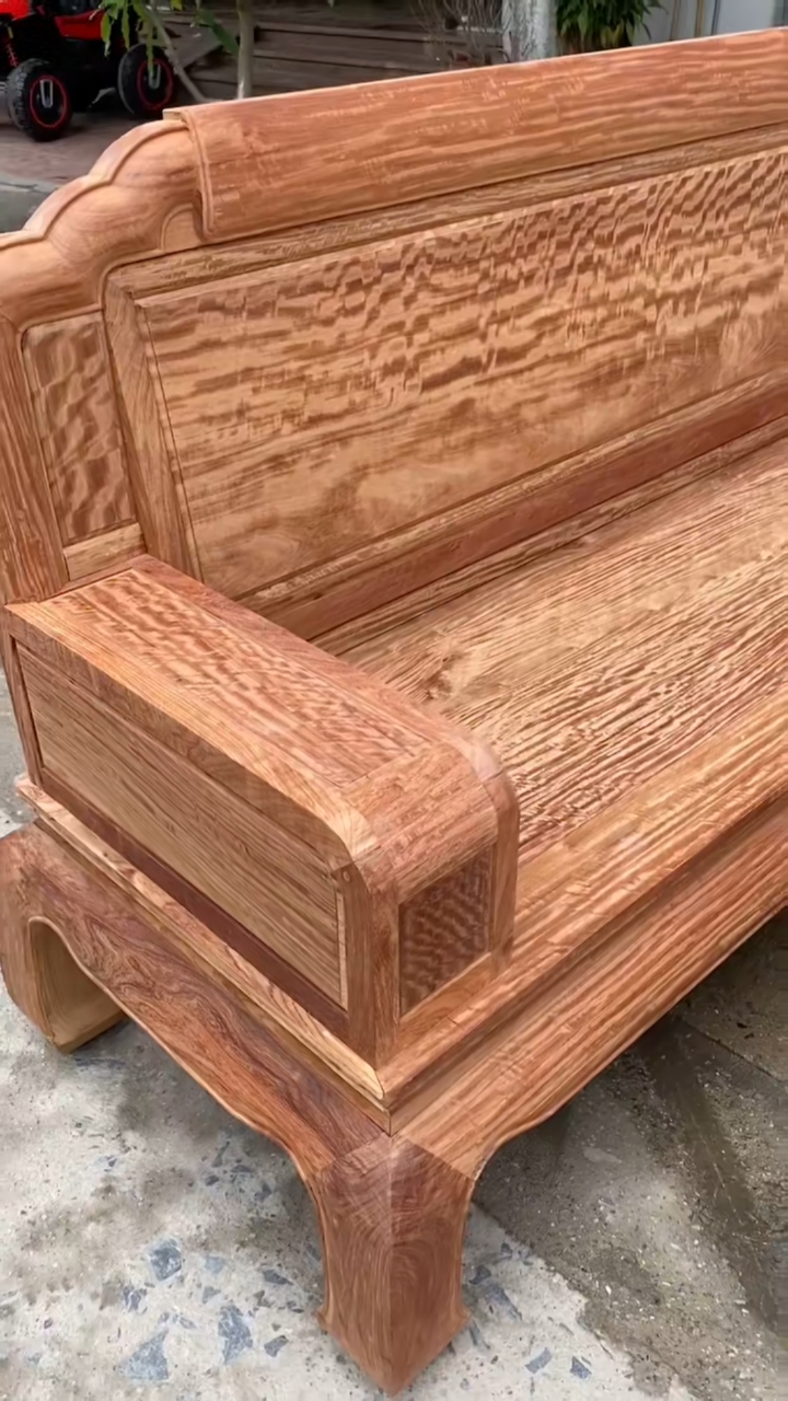 大果紫檀木水波纹沙发1 1 3六件套,真实木纹清晰可见,用料实,榫卯工艺