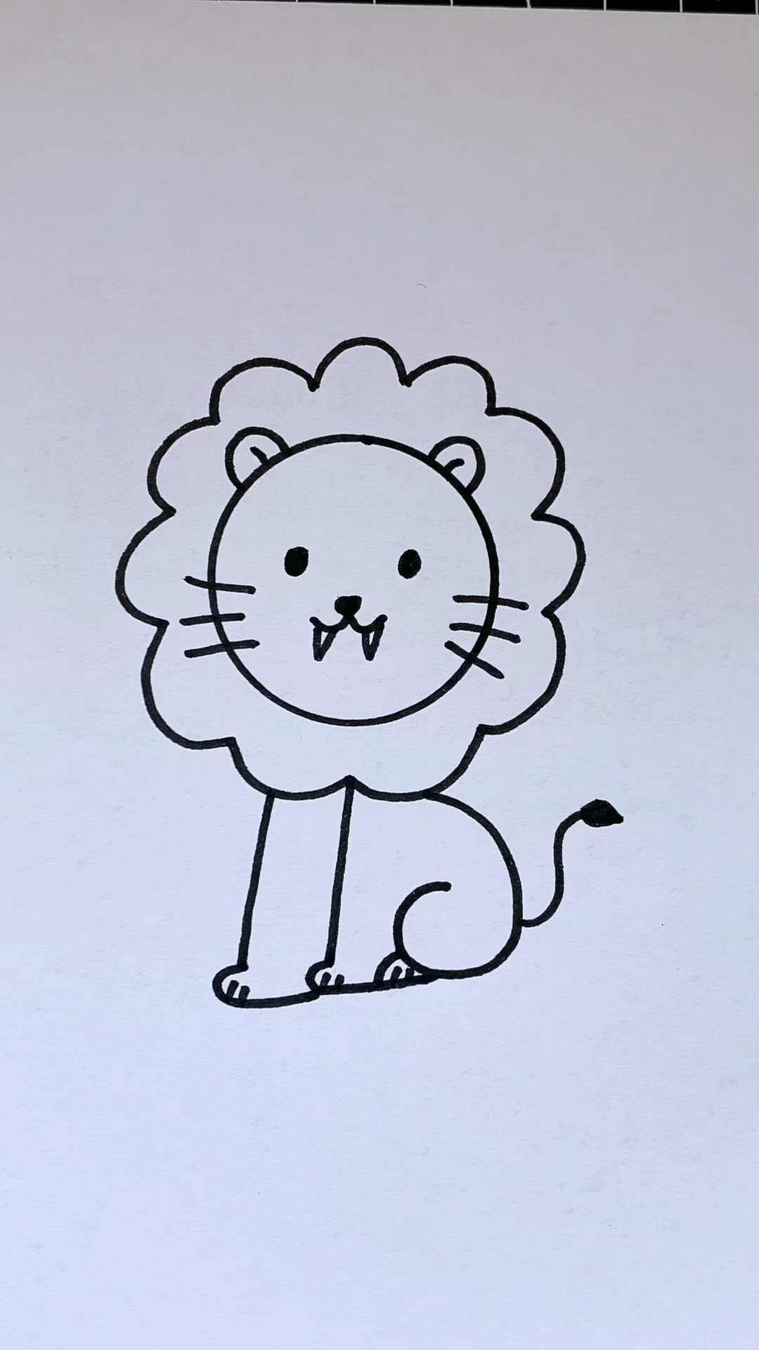 狮子简笔画小狮子简化图片