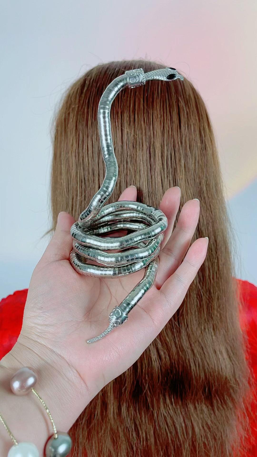 生肖属蛇,炫酷蛇形发饰