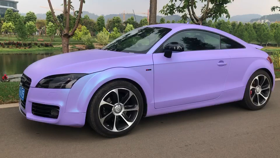 奥迪tt陶瓷冰川紫niepa改色膜-全民小视频