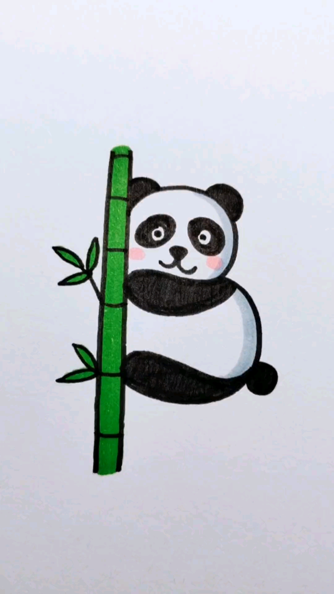 熊猫绘画一只图片