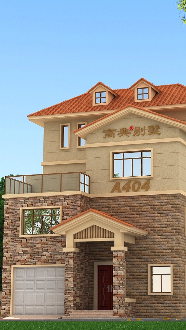 四层简欧别墅带车库,配色设计经久如新