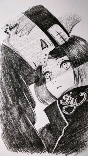 我要上热门#手绘火影忍者人物,佩恩和小南-度小视