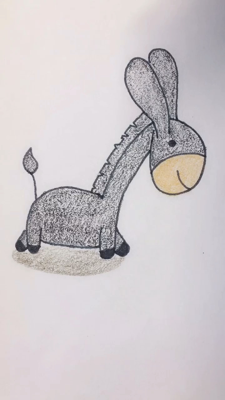 画画原来如此简单#学画小毛驴简笔画-度小视