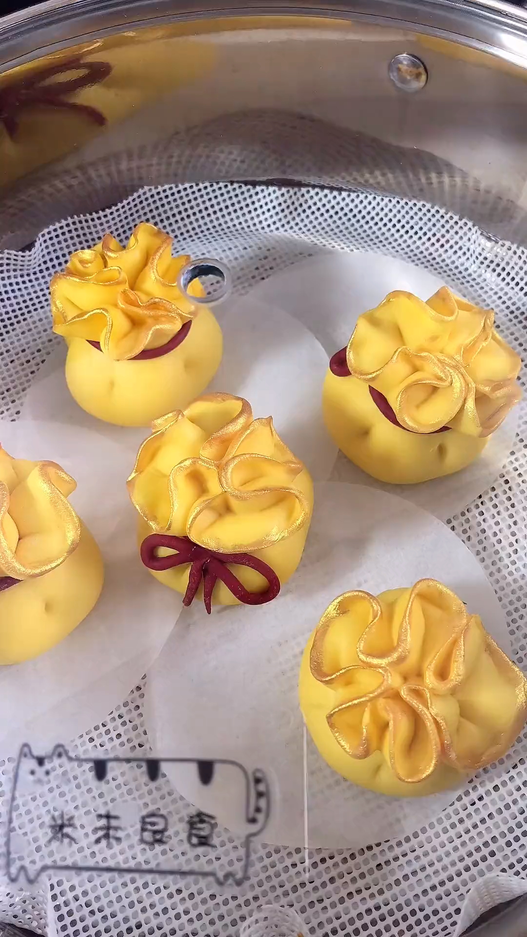 花样面点今天教做黄金福袋包的做法