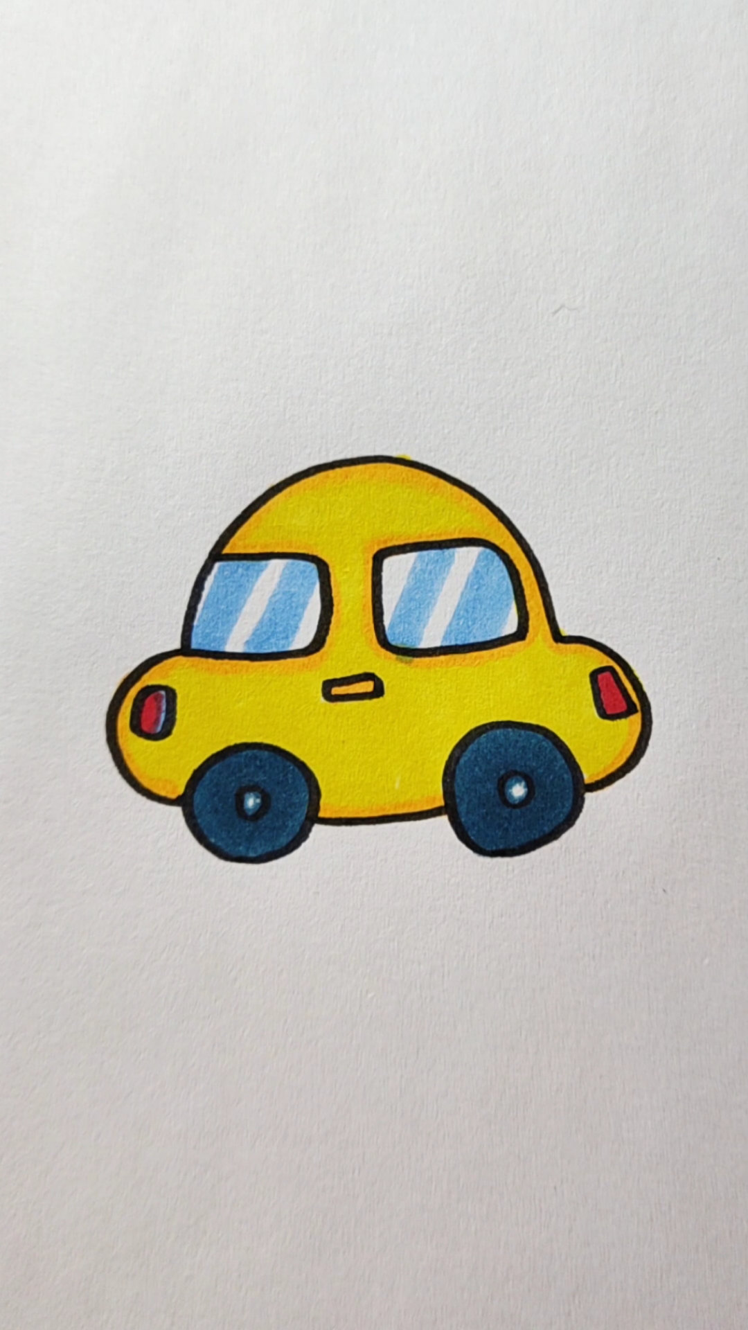 画画原来如此简单画小汽车简笔画线条简单易懂
