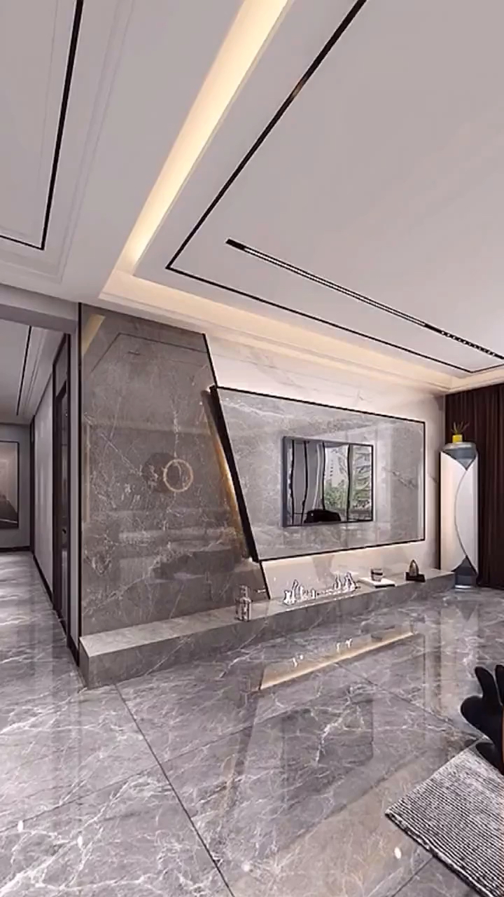 电视背景墙#异型悬空背景墙