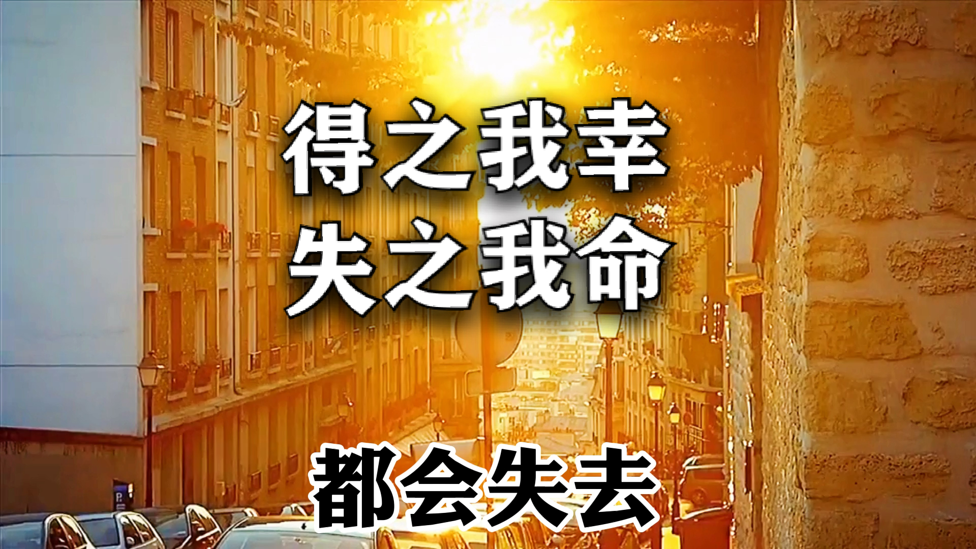 扎心情感文字#得之我幸,失之我命!#情感