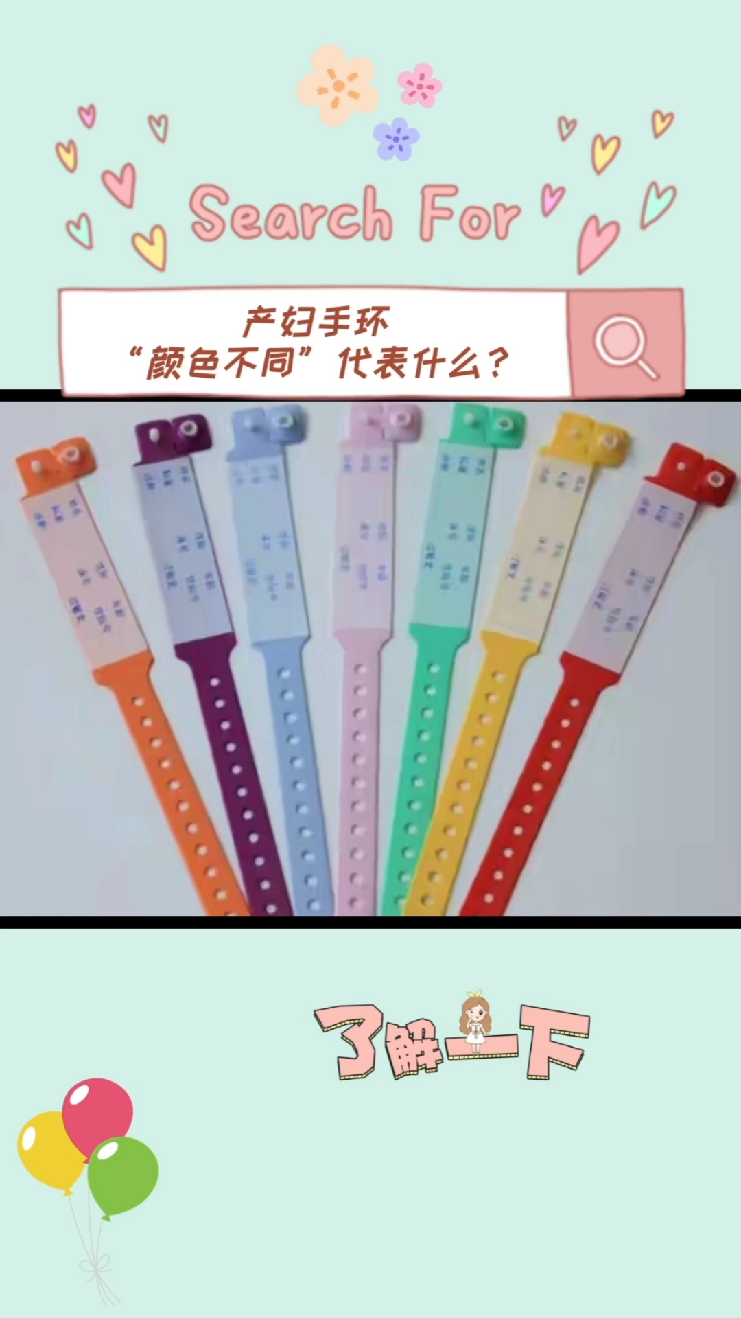母婴知识#产妇手环,颜色不同,代表了什么?
