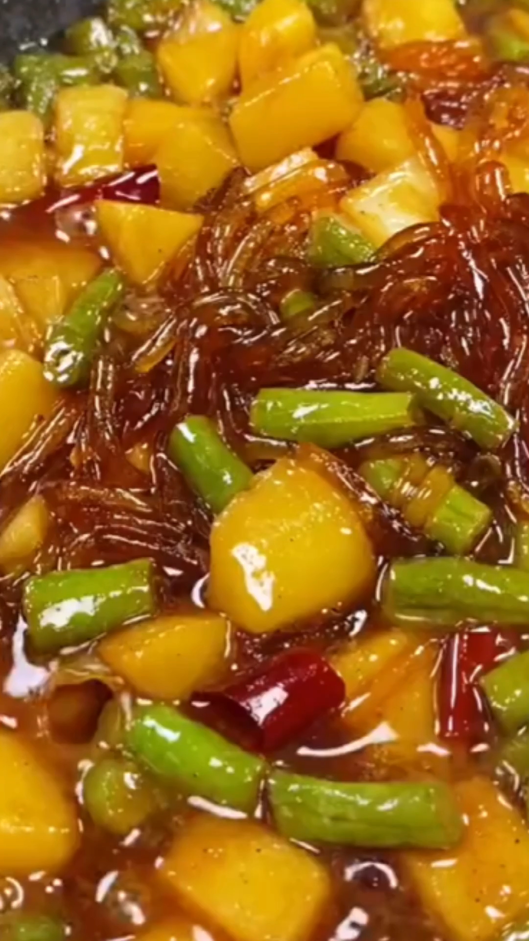 美食#土豆炖粉条最牛的做法