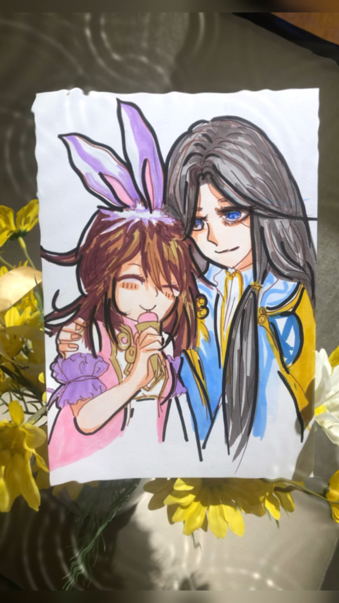 唐三和小舞#爸爸画的唐三和小舞-度小视