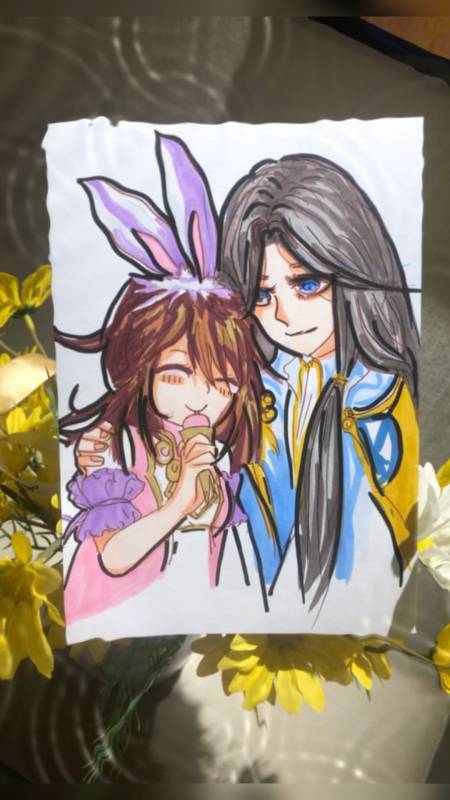 唐三和小舞#爸爸画的唐三和小舞-度小视