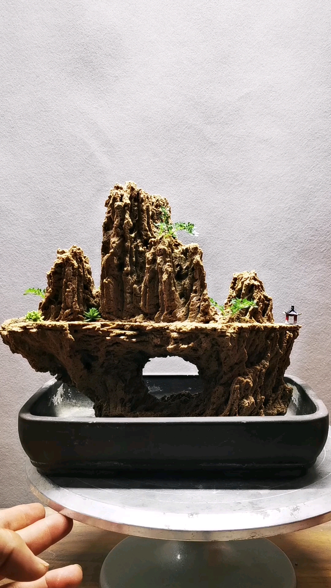 吸水石假山盆景新作欣赏三十三