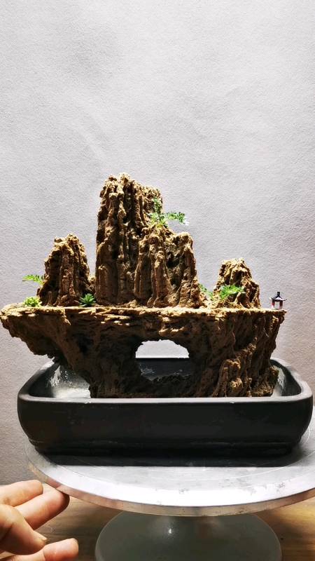 吸水石假山盆景新作欣赏三十三