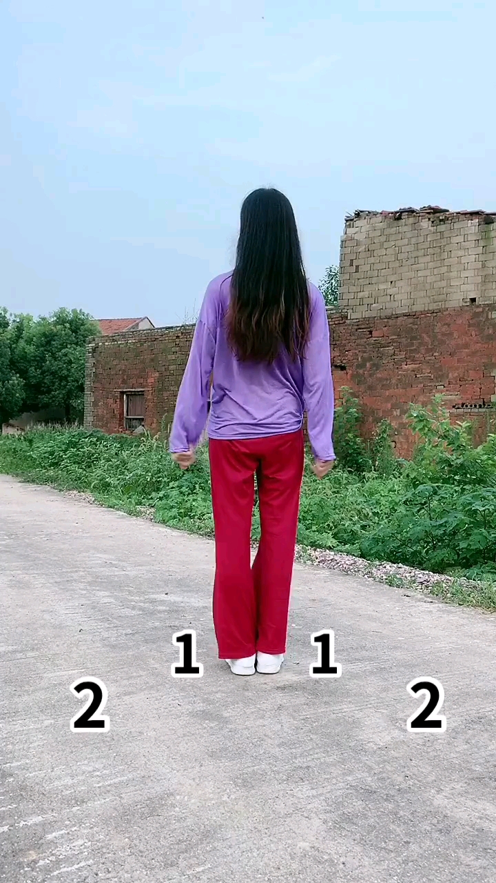 广场舞#飘步背面演示