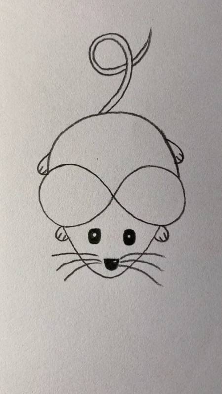 画画原来如此简单8画小老鼠