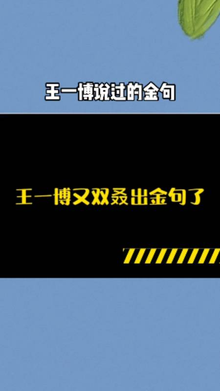 快去看平平无奇的金句小天才王一博吧!-全民小视频
