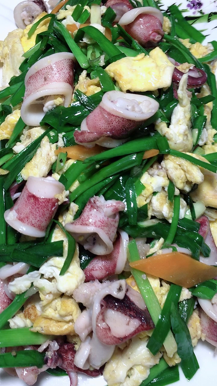 韭菜鸡蛋炒海兔