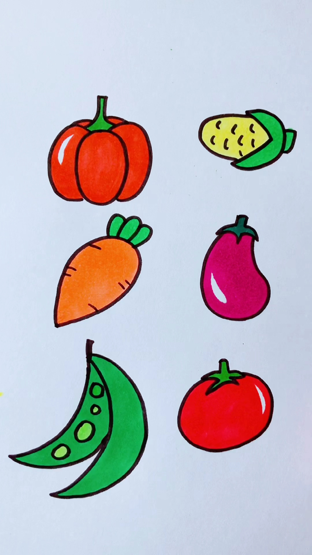 各种蔬菜简笔画 彩图图片