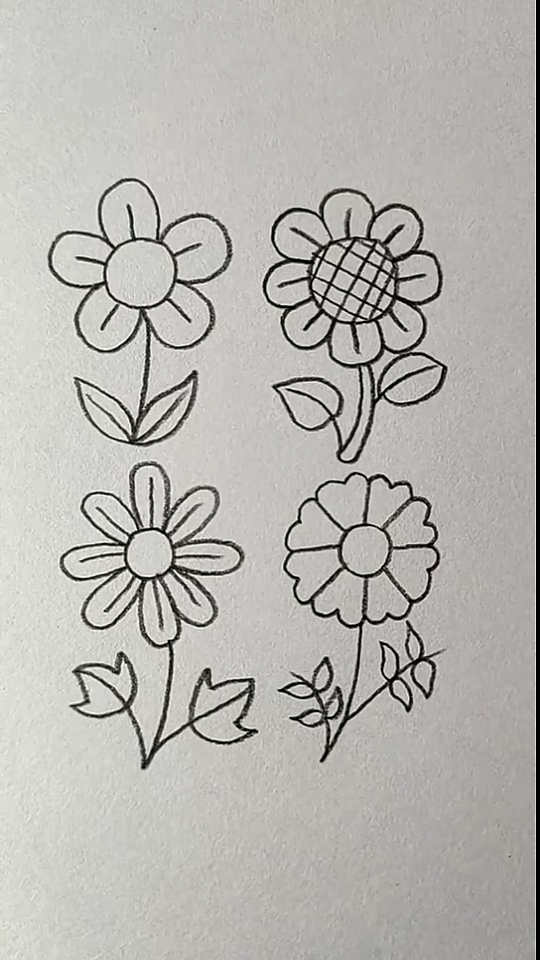 简笔画#鲜花这么画,易学又好看