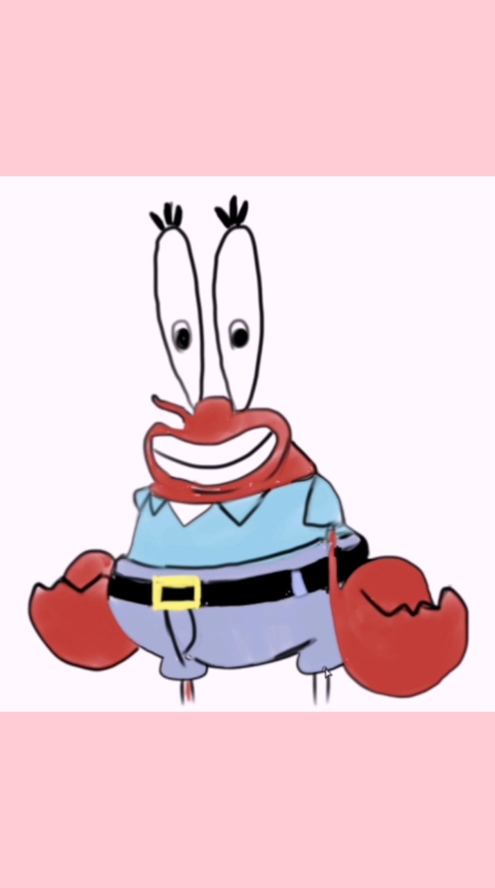 画画的baby#微笑再美再甜不是你的,都不特别,蟹老板.