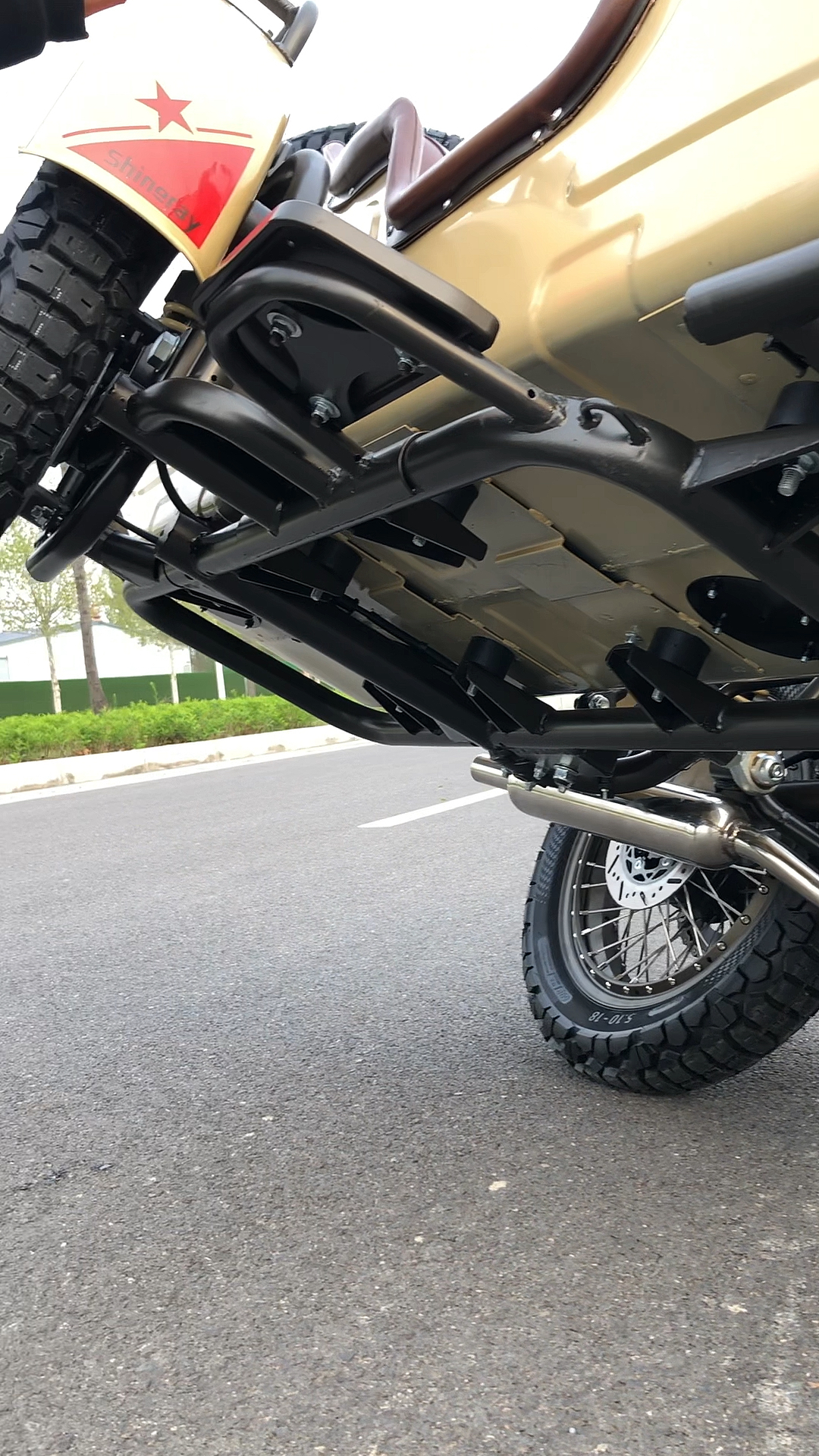 边三轮摩托车#鑫源500探索版加大21升油箱专属颜色-度小视