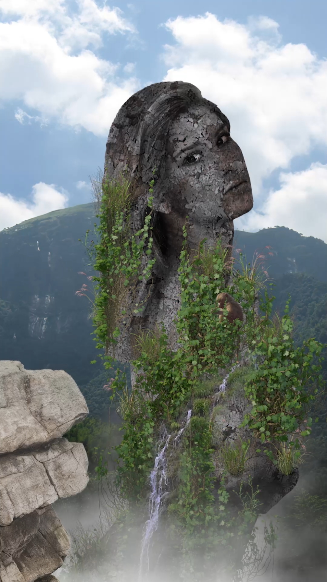大自然的鬼斧神工#这罕见的自然奇观,大气磅礴,你看着像什么?-度小视