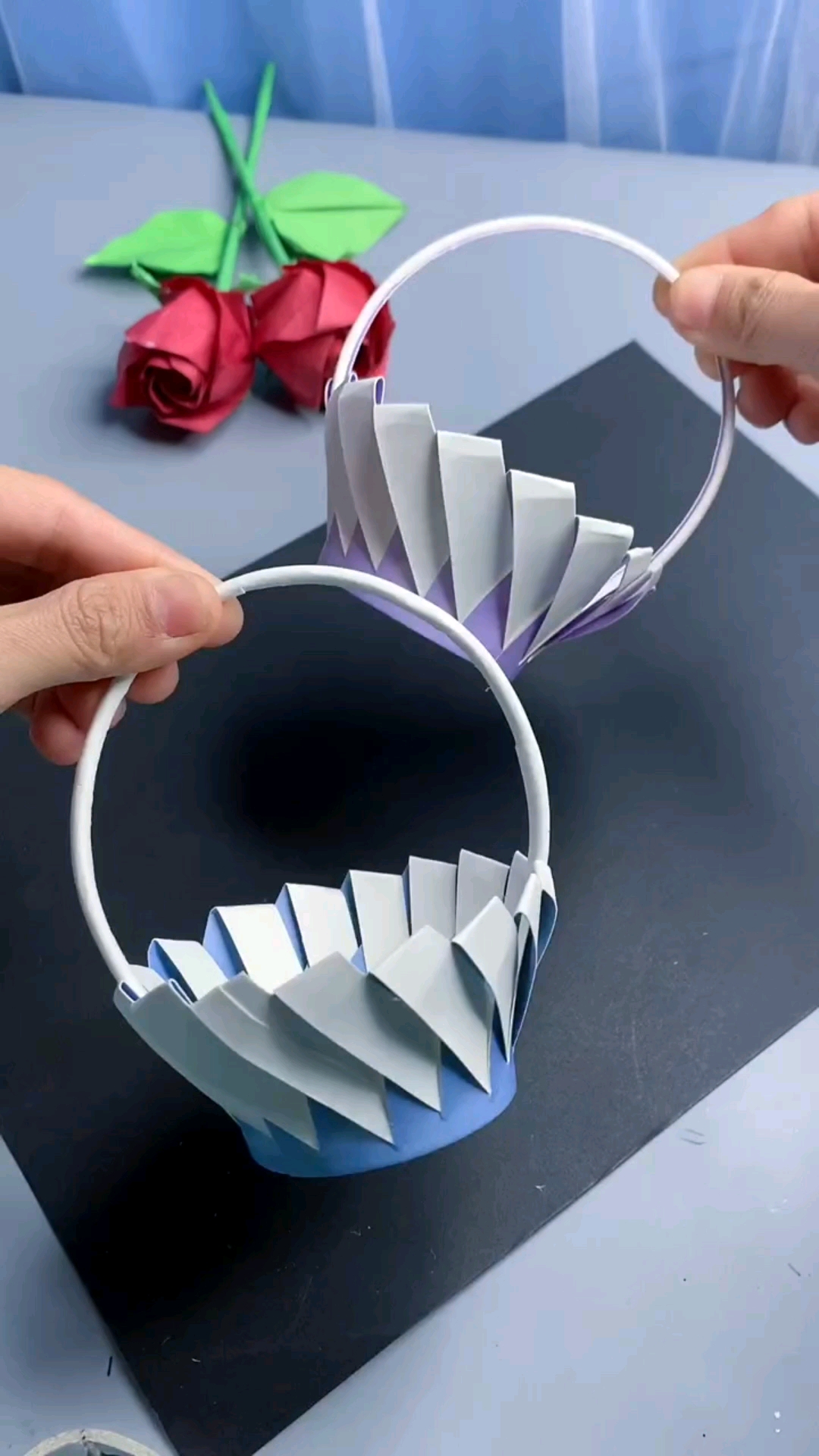 手工制作用过的纸杯不要扔给大家做一个迷你小花篮