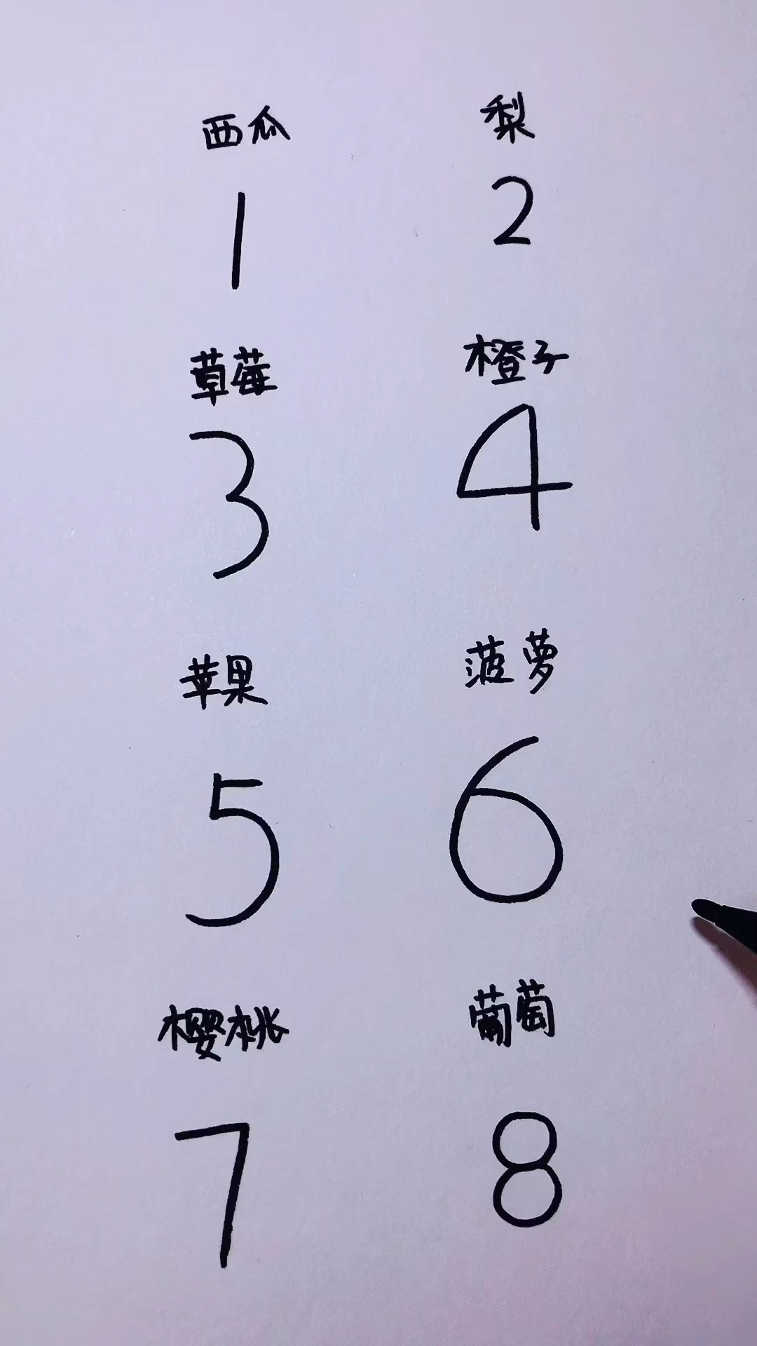 画画原来如此简单用数字画水果