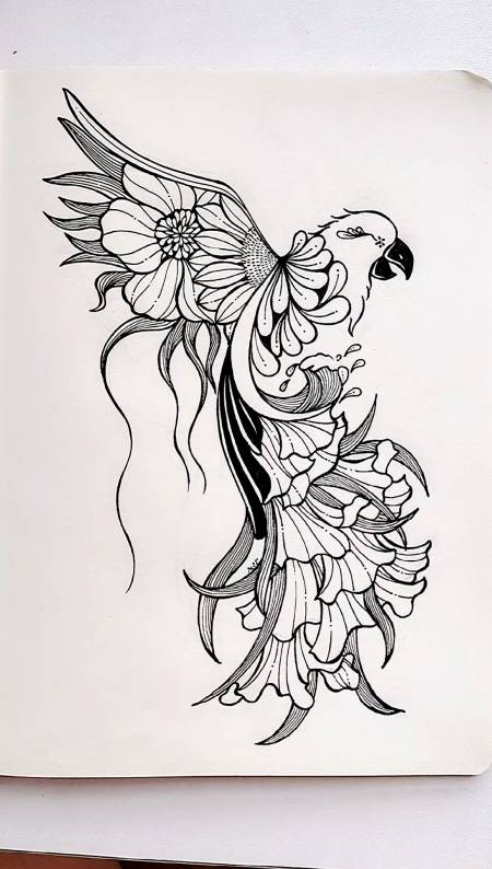 画画原来如此简单#中性笔画出来没想到这么惊艳!一起来画吧～-度惺佑