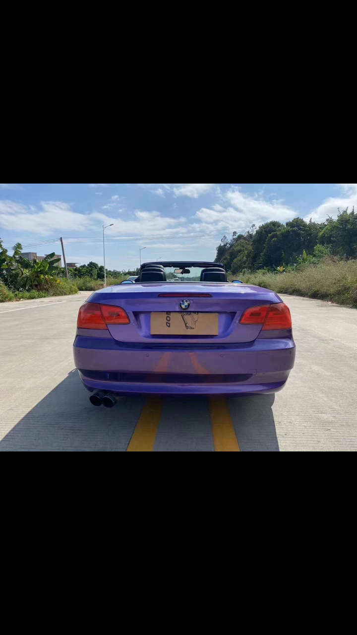 12宝马330ci硬顶敞篷,升级宝马m3,紫色黑内,无匙启动