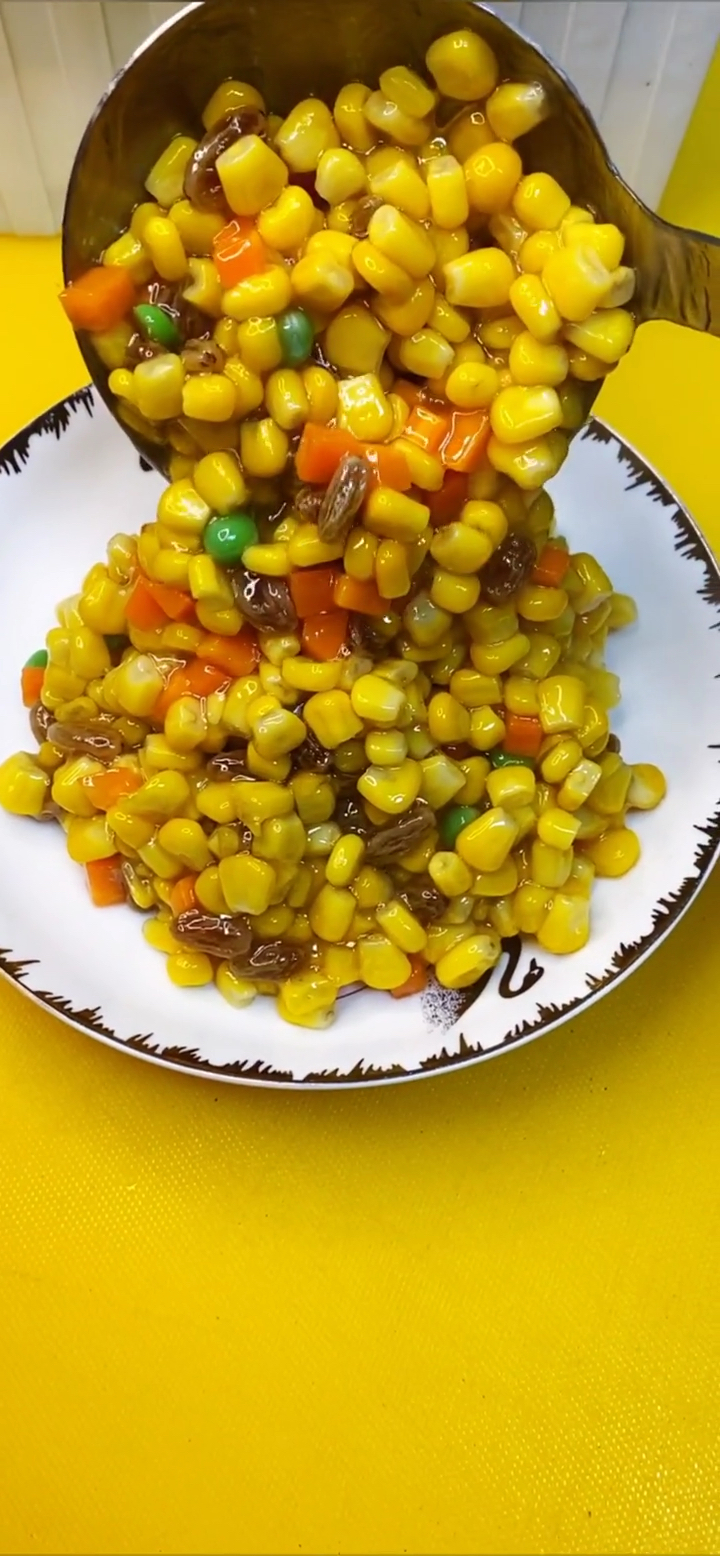 葡萄干玉米粒做法分享给大家