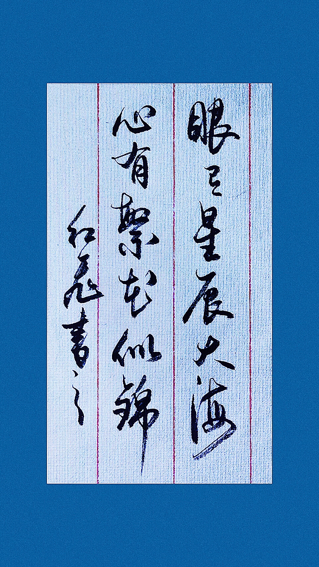 全民书法秀#眼有星辰大海,心有繁花似锦.