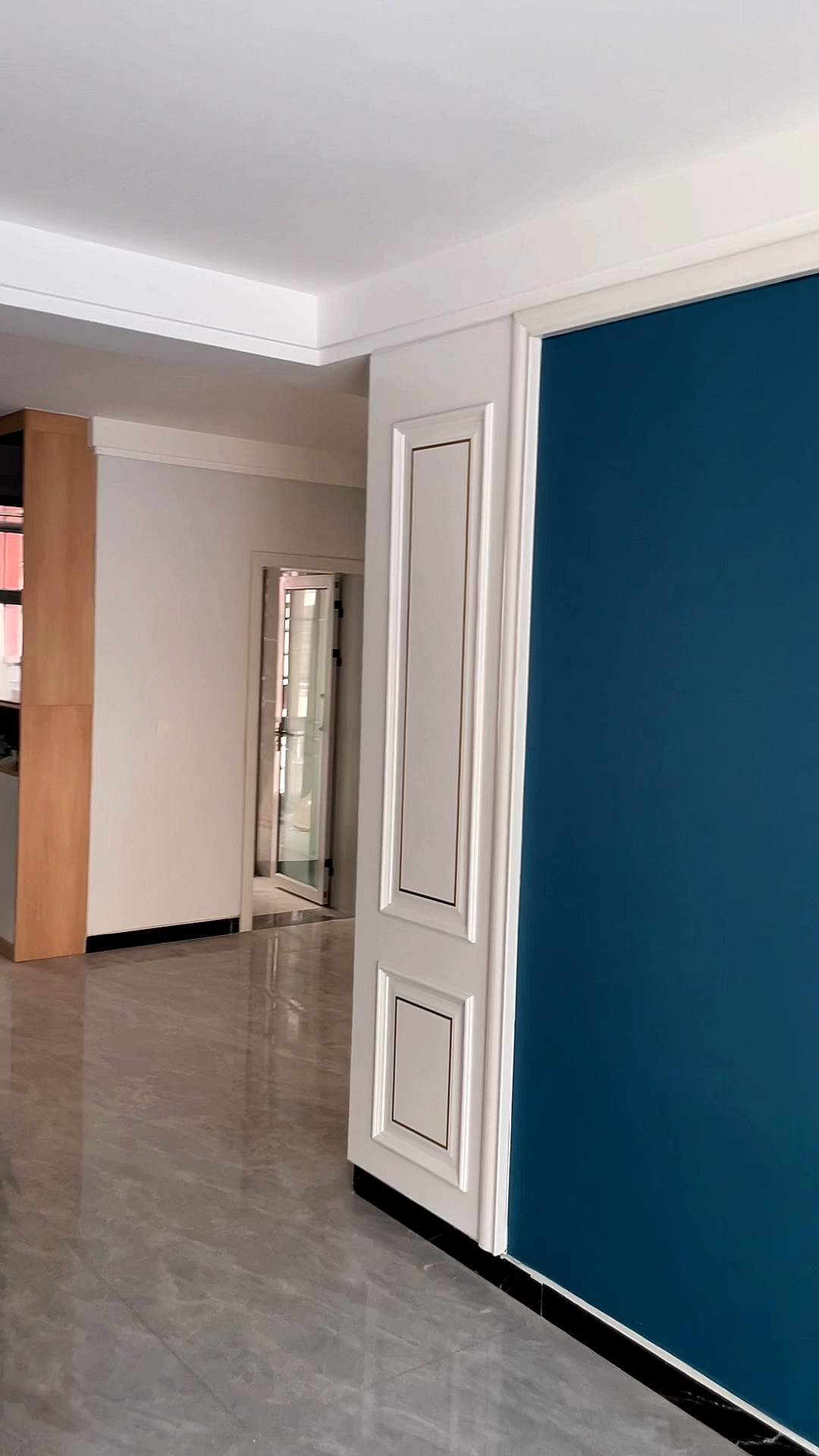 装修那些事儿#孔雀蓝电视墙,真是简单又好看!-度小视