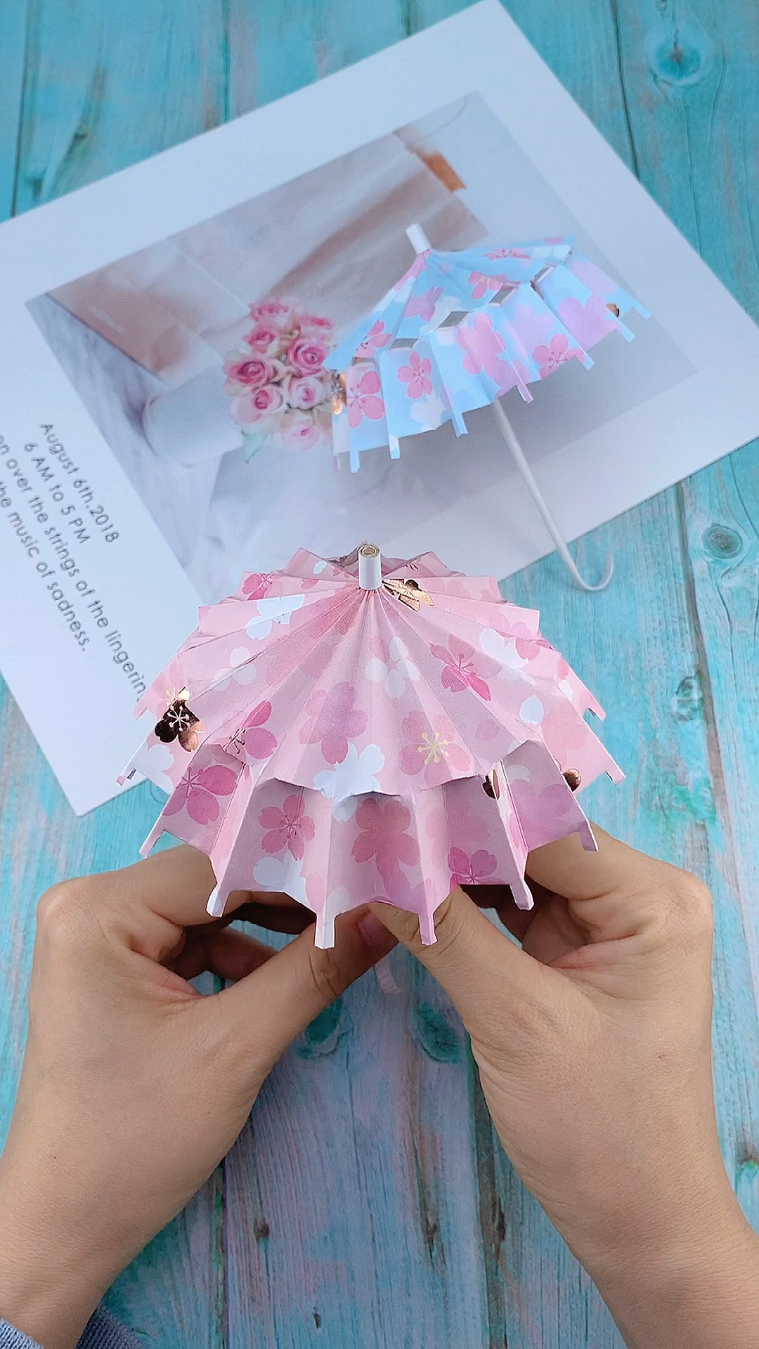 手工折纸#送给闺蜜的公主小伞,好看吗?