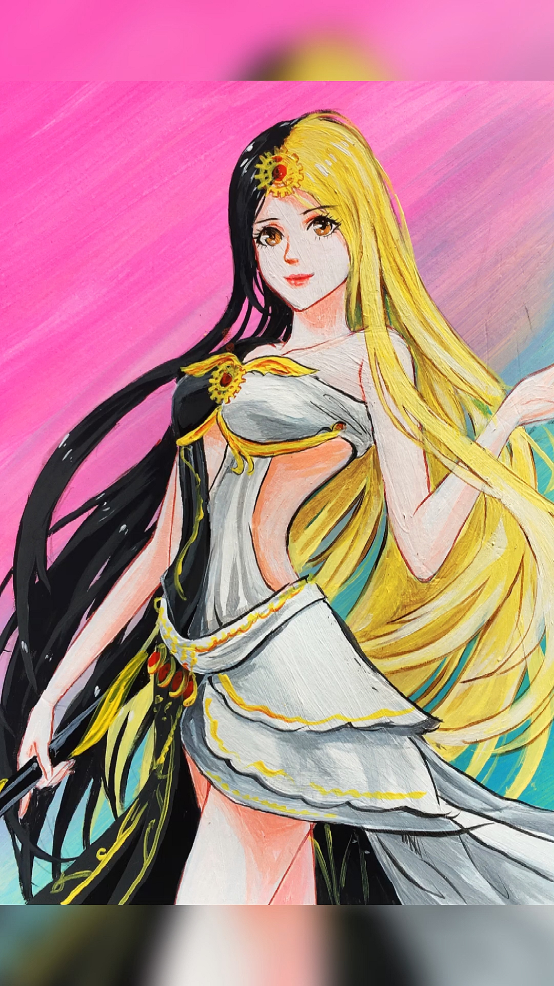 全民最牛手艺人#爸爸画的白光莹vs我画的白光莹