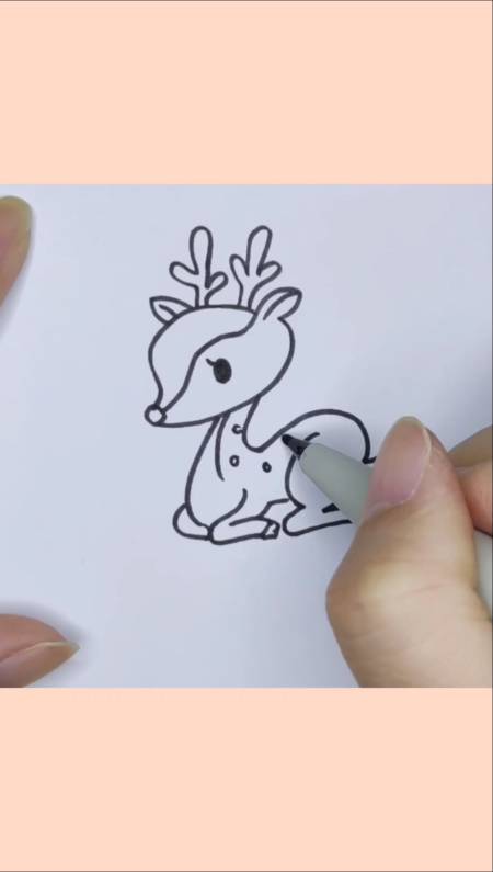 画画原来如此简单教你画梅花鹿你学会了吗画画简笔画