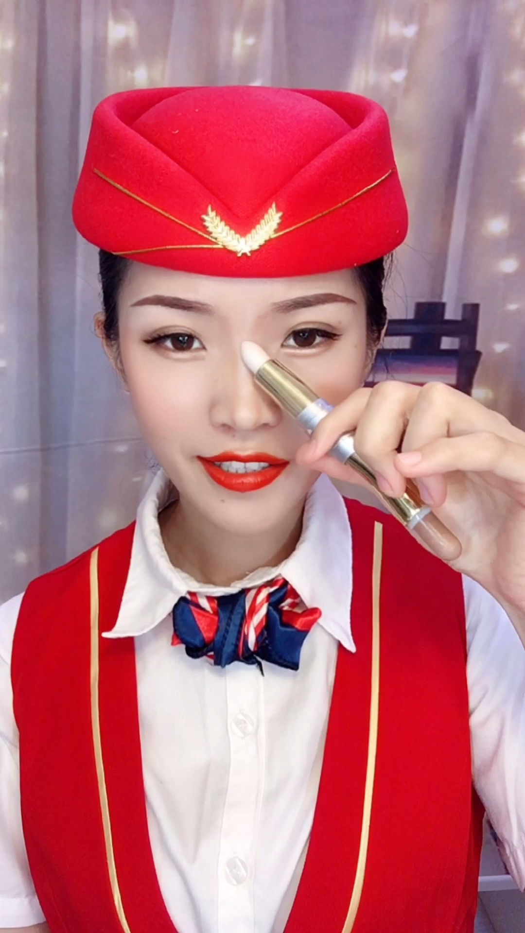 化妆#原来空姐都是化出来的