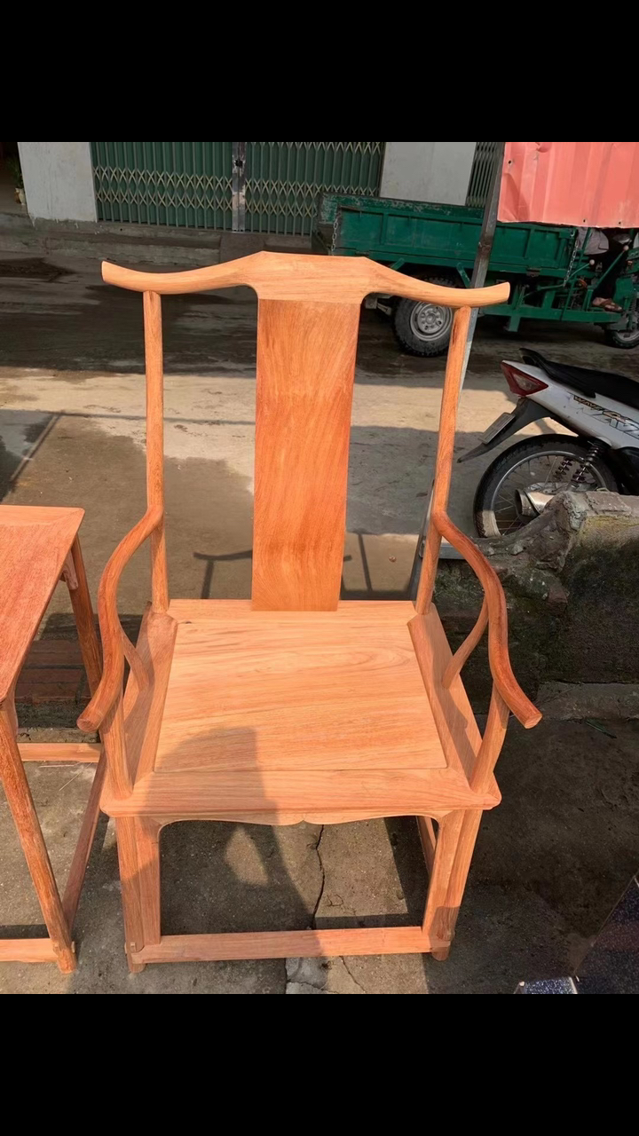 榫卯#缅甸花梨四出头官帽椅