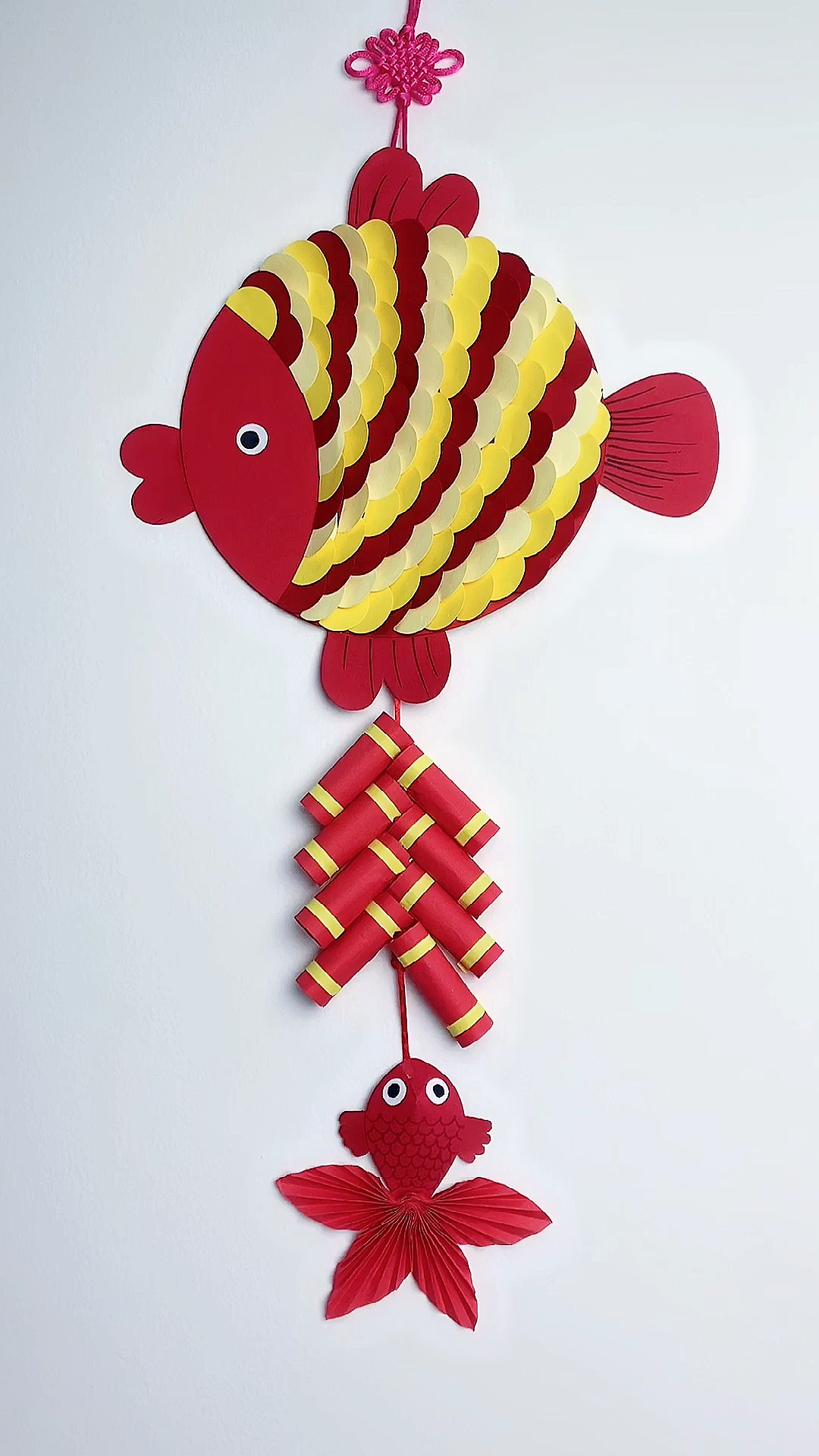 幼儿园环创#年年有余新年挂饰-度小视