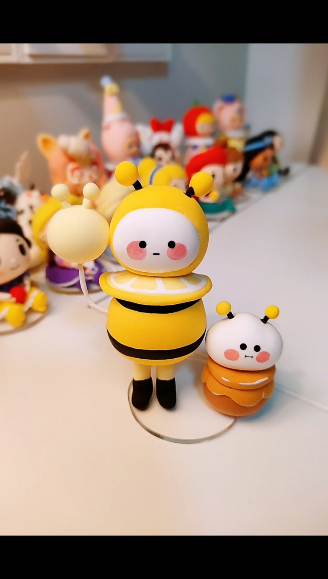 超轻粘土#可爱的小蜜蜂气球人