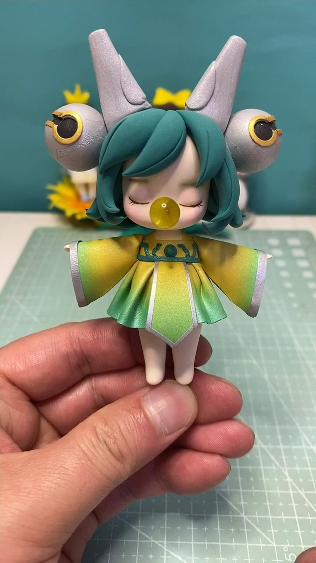 超轻粘土#超轻粘土自制盲盒王者荣耀系列蔡文姬-度小视