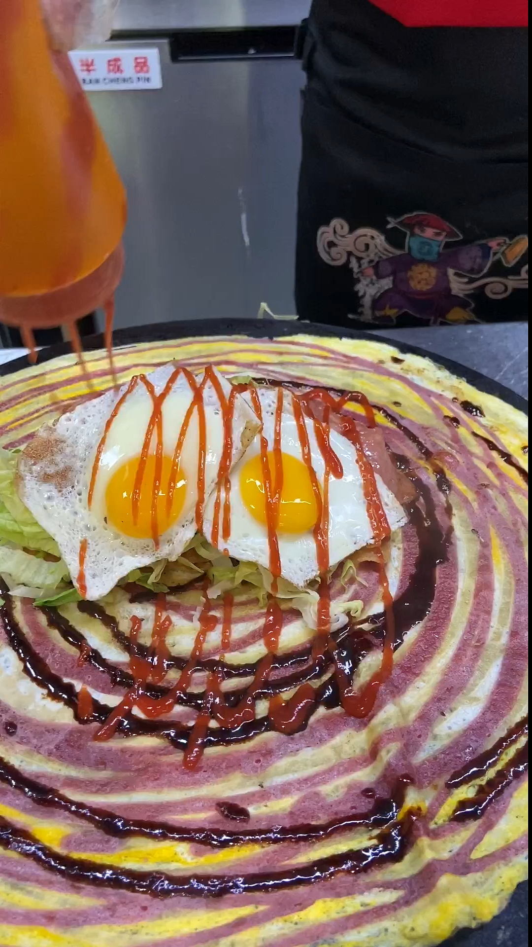 做餐饮还得有特色,网格煎饼都随你干净好吃.