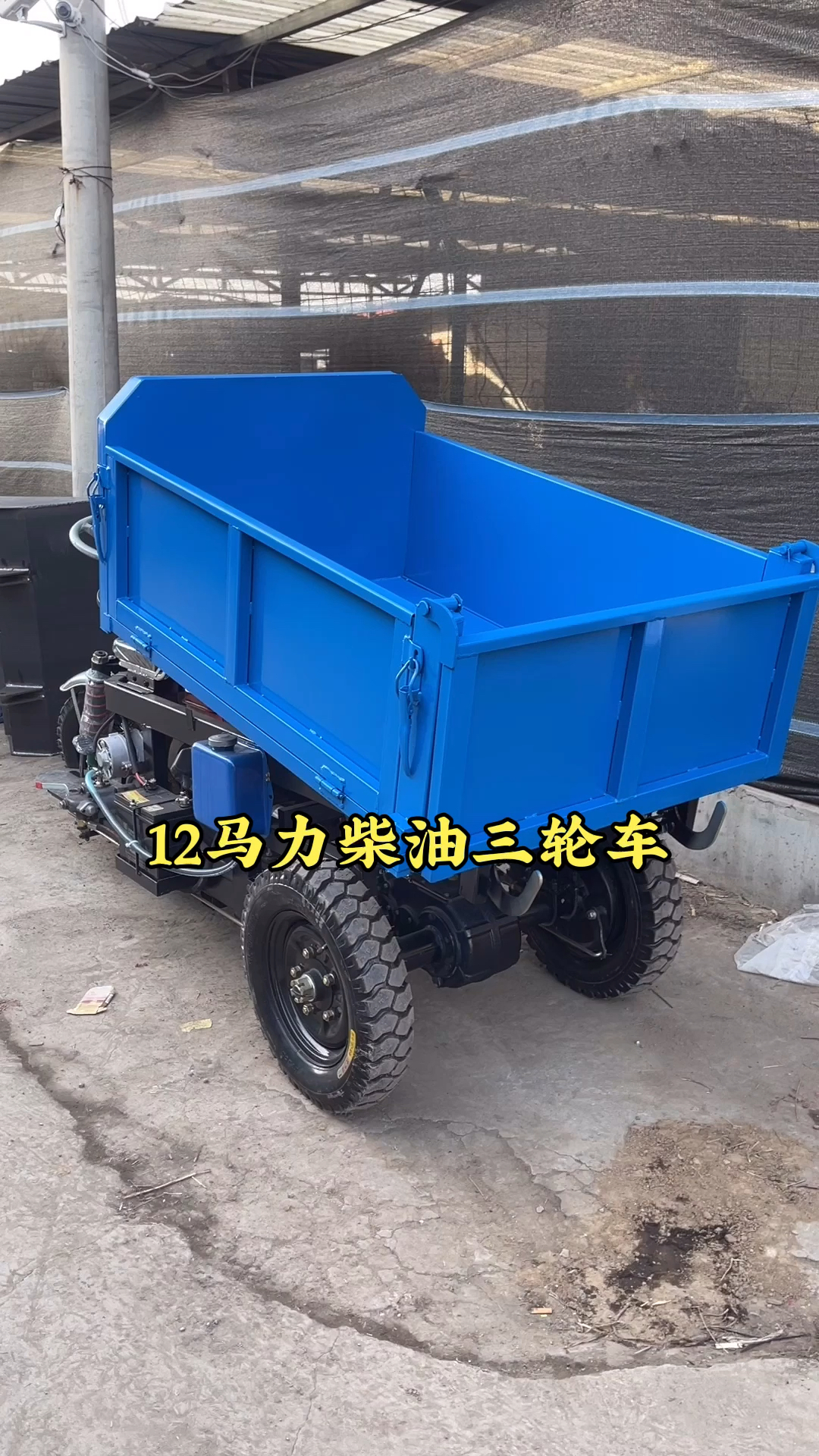 盛秋柴油自卸三轮车#12马力柴油自卸三轮车