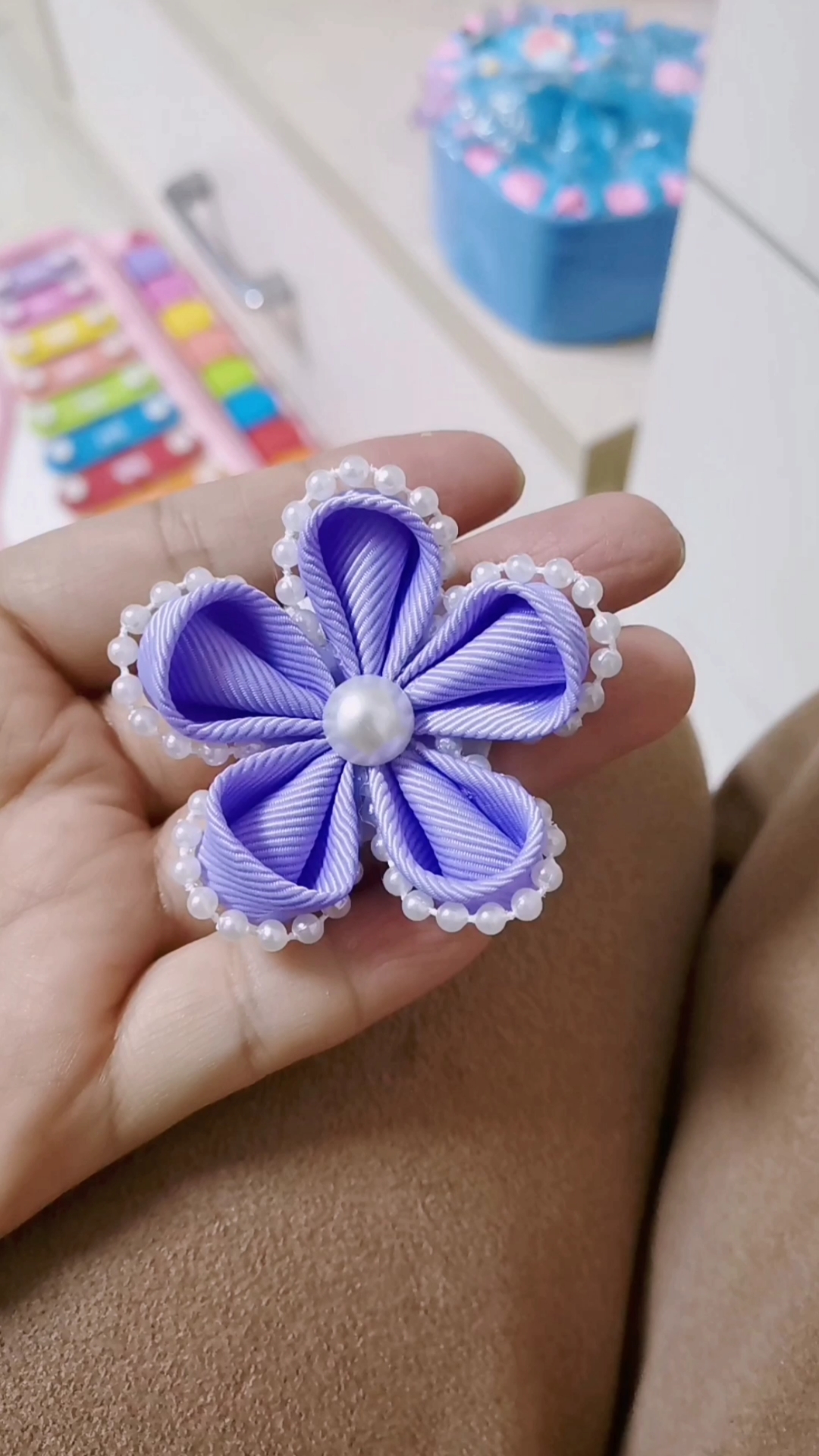 手工发夹丝带蝴蝶结小公主发饰女童头饰-度小视