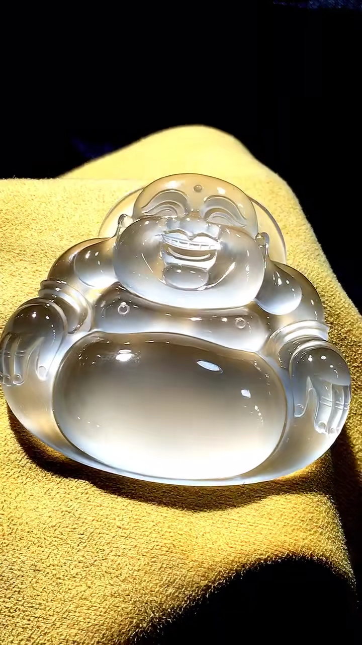 高冰玻璃种翡翠佛公