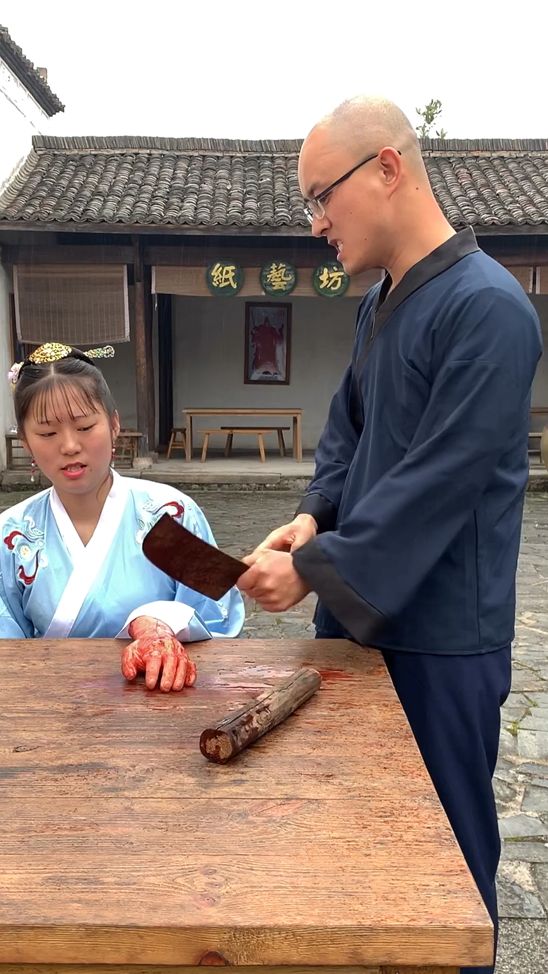 电视剧里面砍手的戏原来是这样的