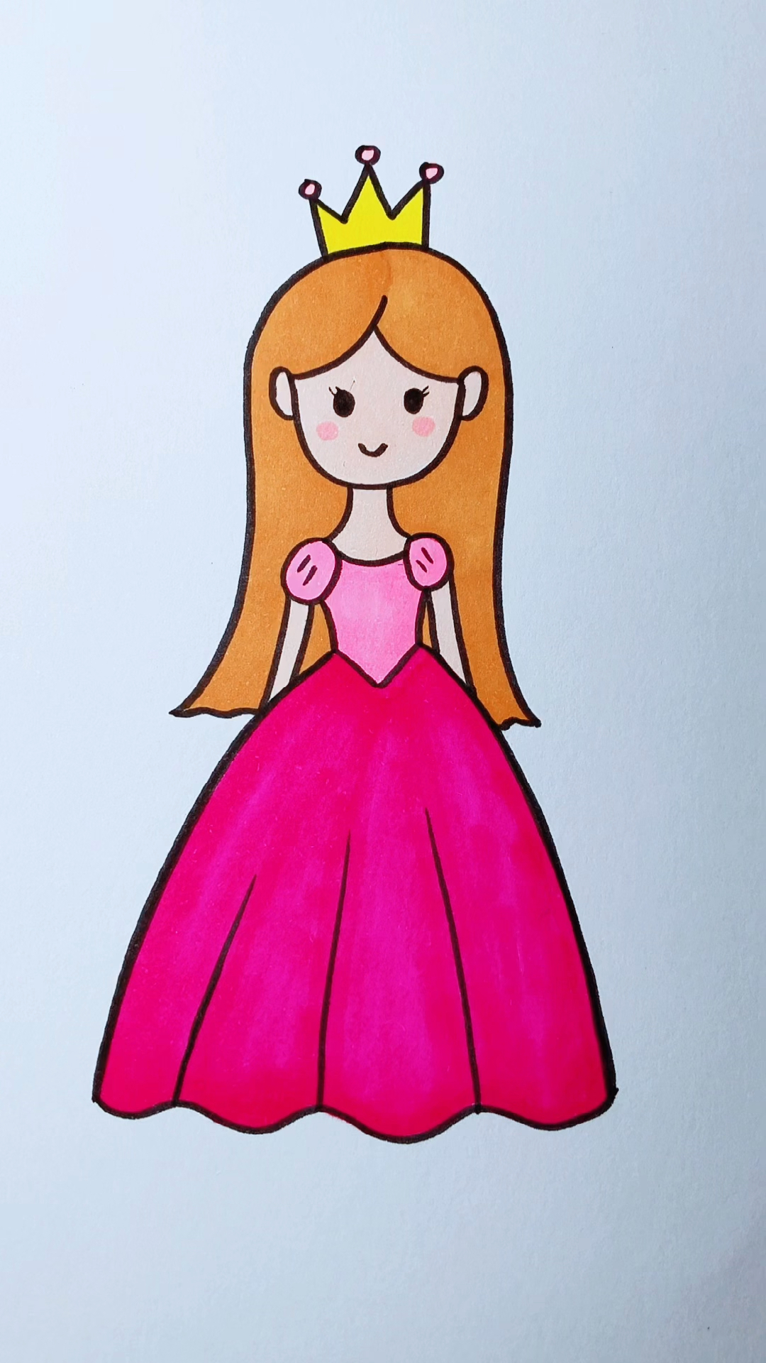 8一11岁简单画小公主图片