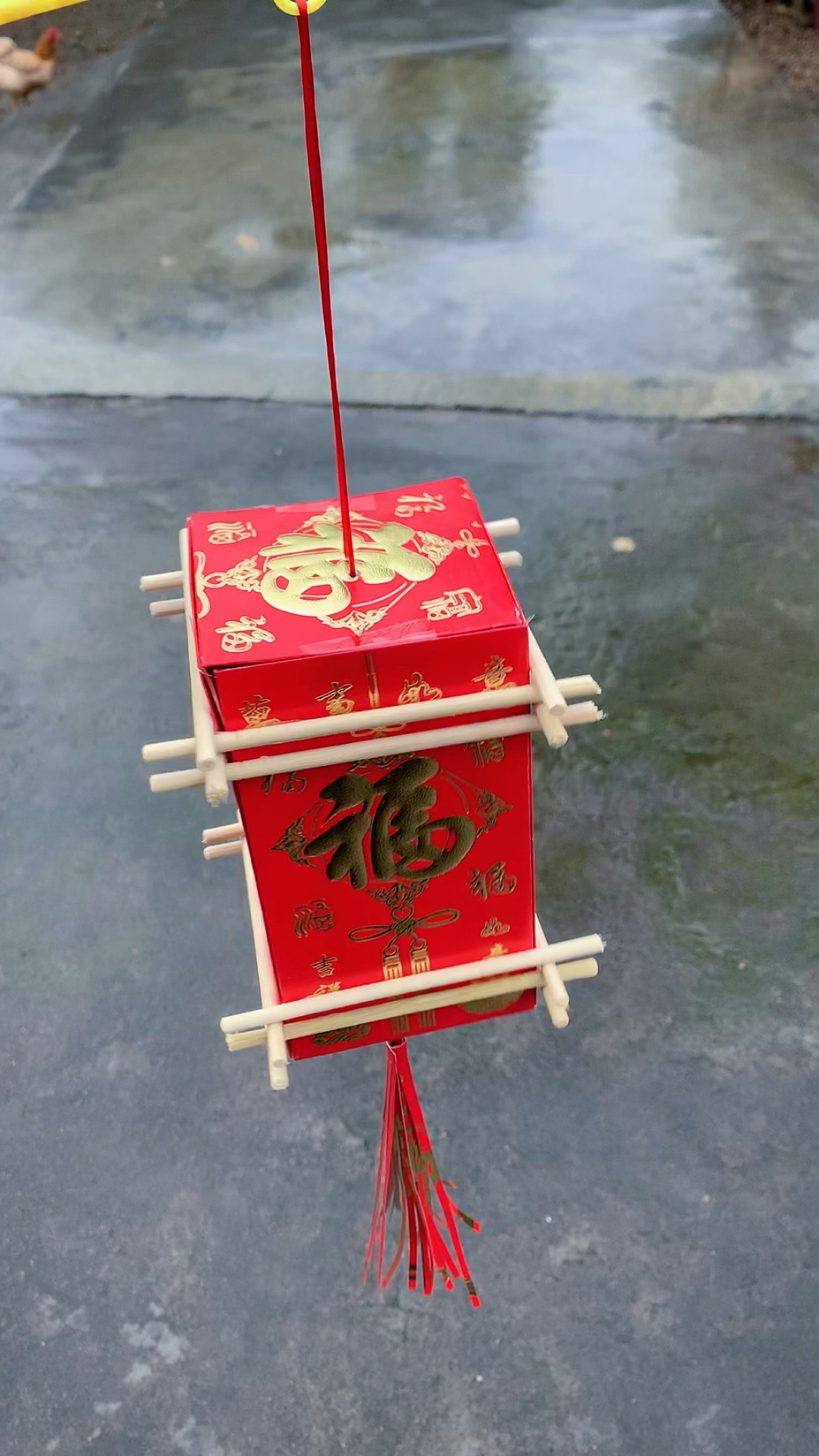 用红包和筷子做简单的古风灯笼,材料家里都有