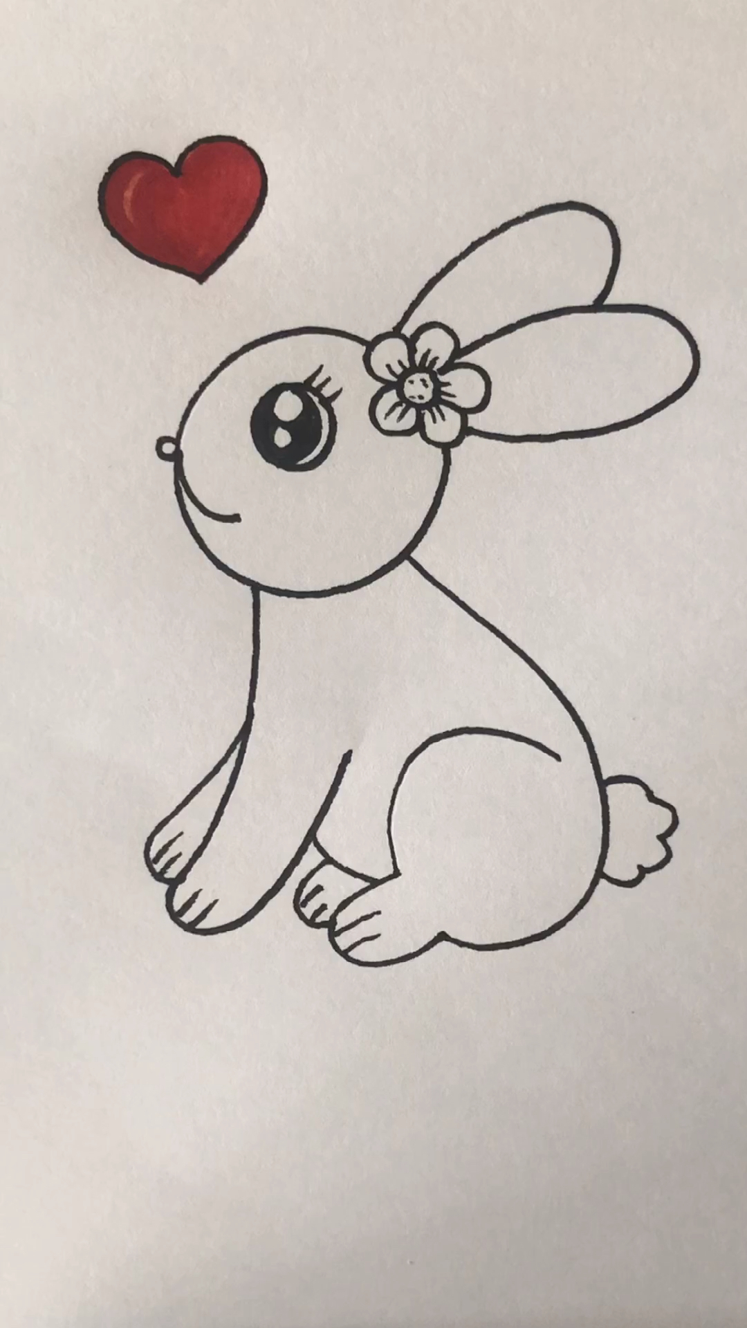 画小白兔简笔画